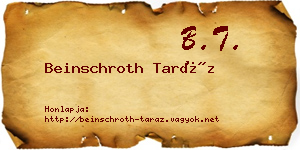 Beinschroth Taráz névjegykártya